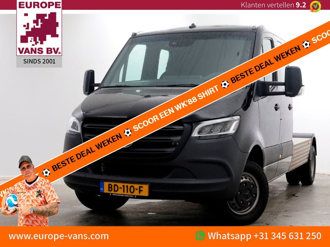 Mercedes-Benz Sprinter 519 CDI 190pk D.C. BE/C1E-Trekker Tre, Auto's, Vrachtwagens, Zwart, Mercedes-Benz, Bedrijf, Cruise Control