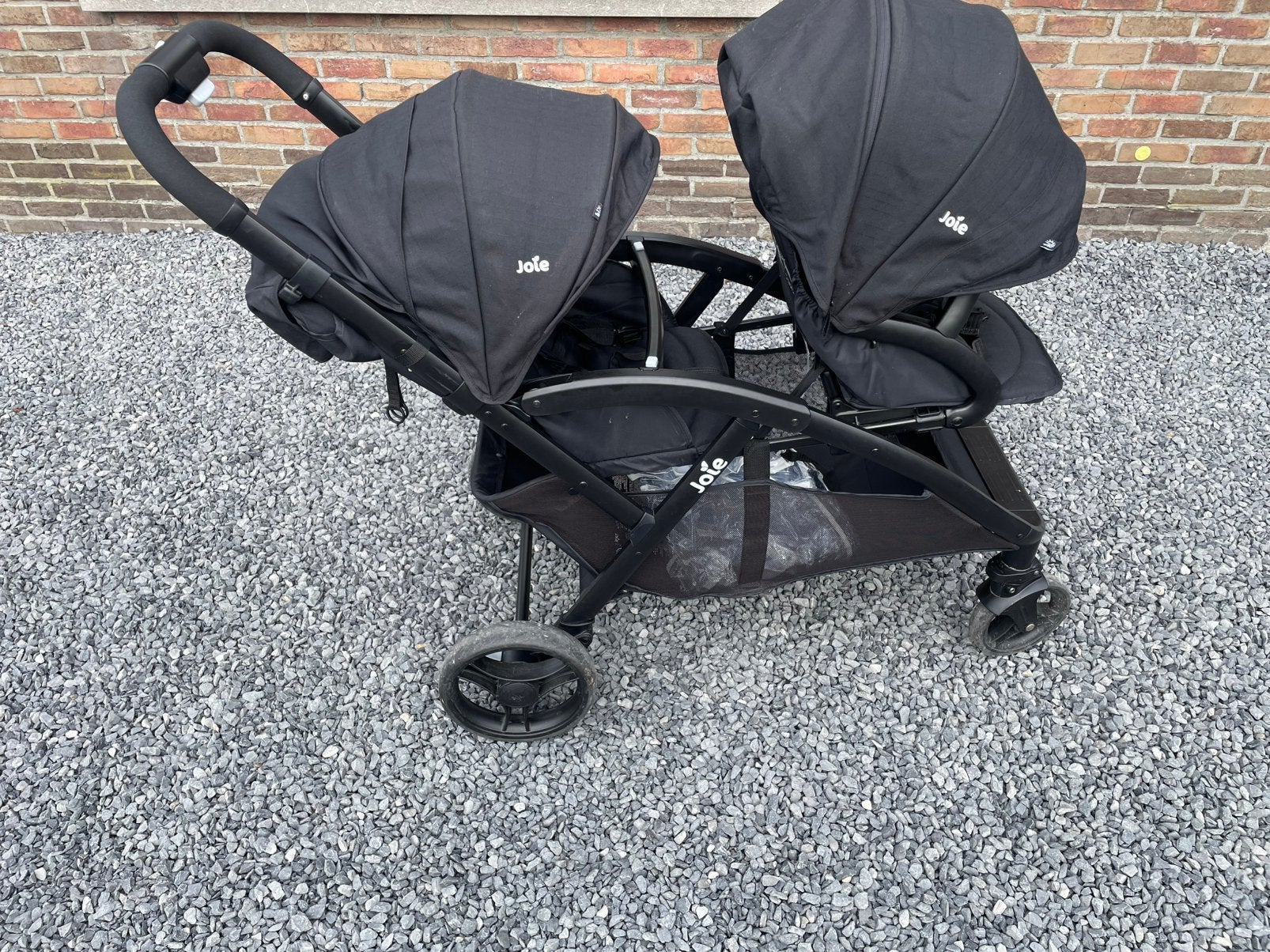 Joie Duo Kinderwagen / Tweelingwagen – Zwart –, Kinderen en Baby's, Tweelingen en Meerlingen, Ophalen, Zo goed als nieuw