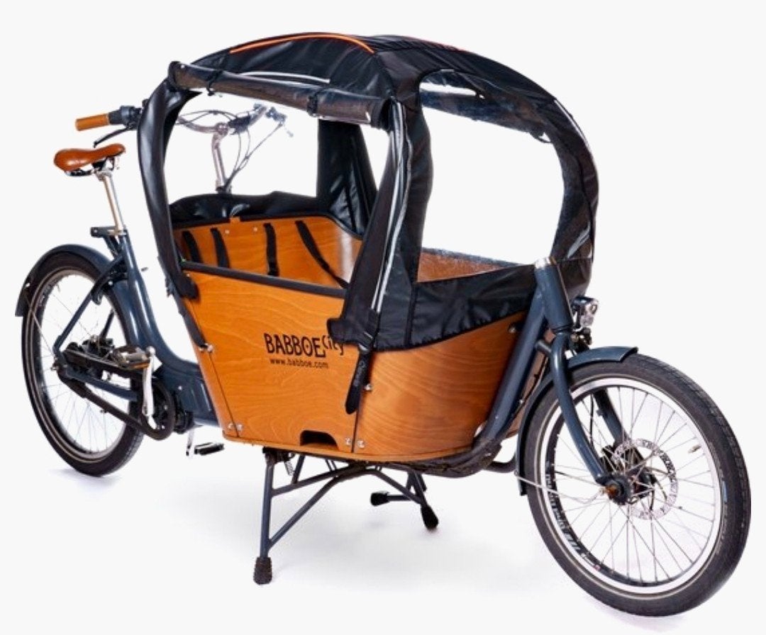 babboe zonnedak en regenhoes, Fietsen en Brommers, Ophalen, Huif