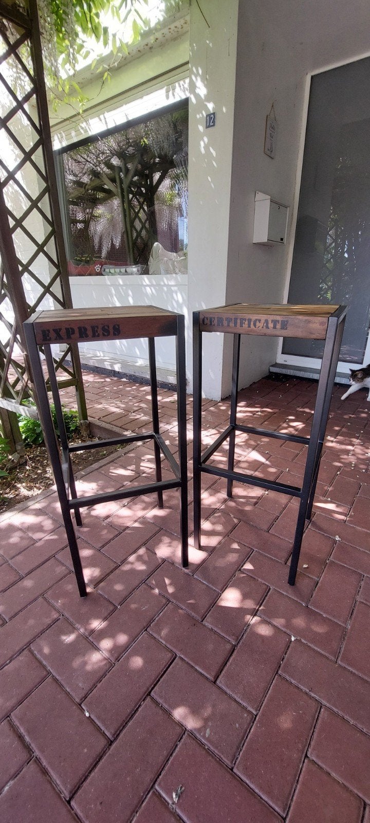 tabourets, Maison & Meubles, 4 tabourets, Enlèvement, Comme neuf, Bois