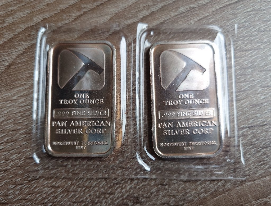2x 1 oz Pan American Silver, Envoi, Argent