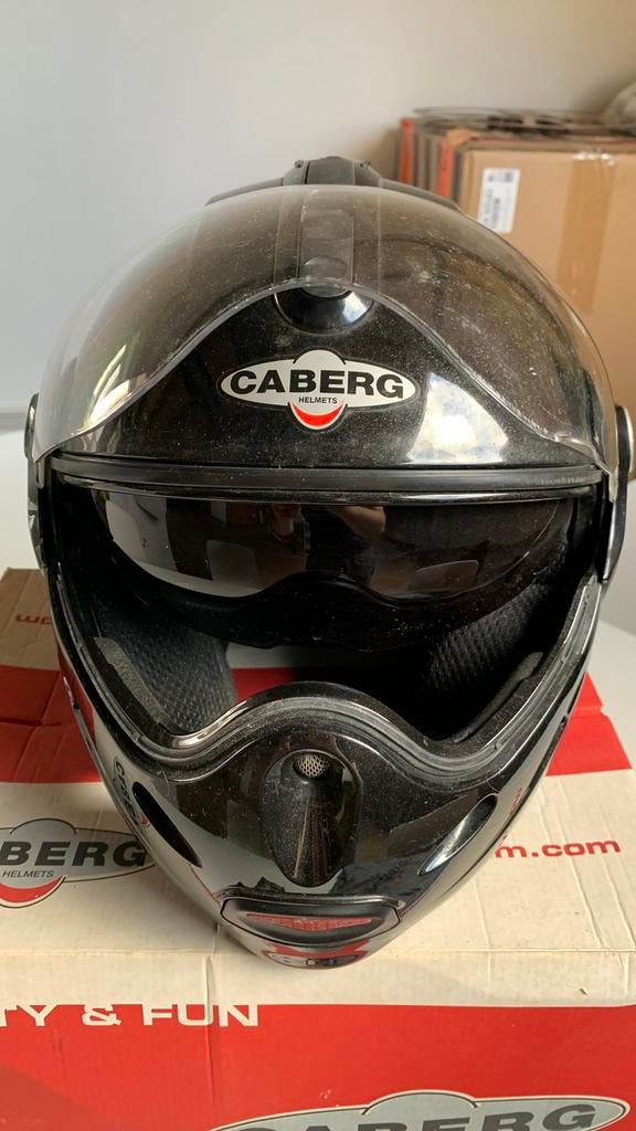 Caberg Rhino motorhelm Maat M - zwart, Motoren, Ophalen, M, Heren, Integraalhelm