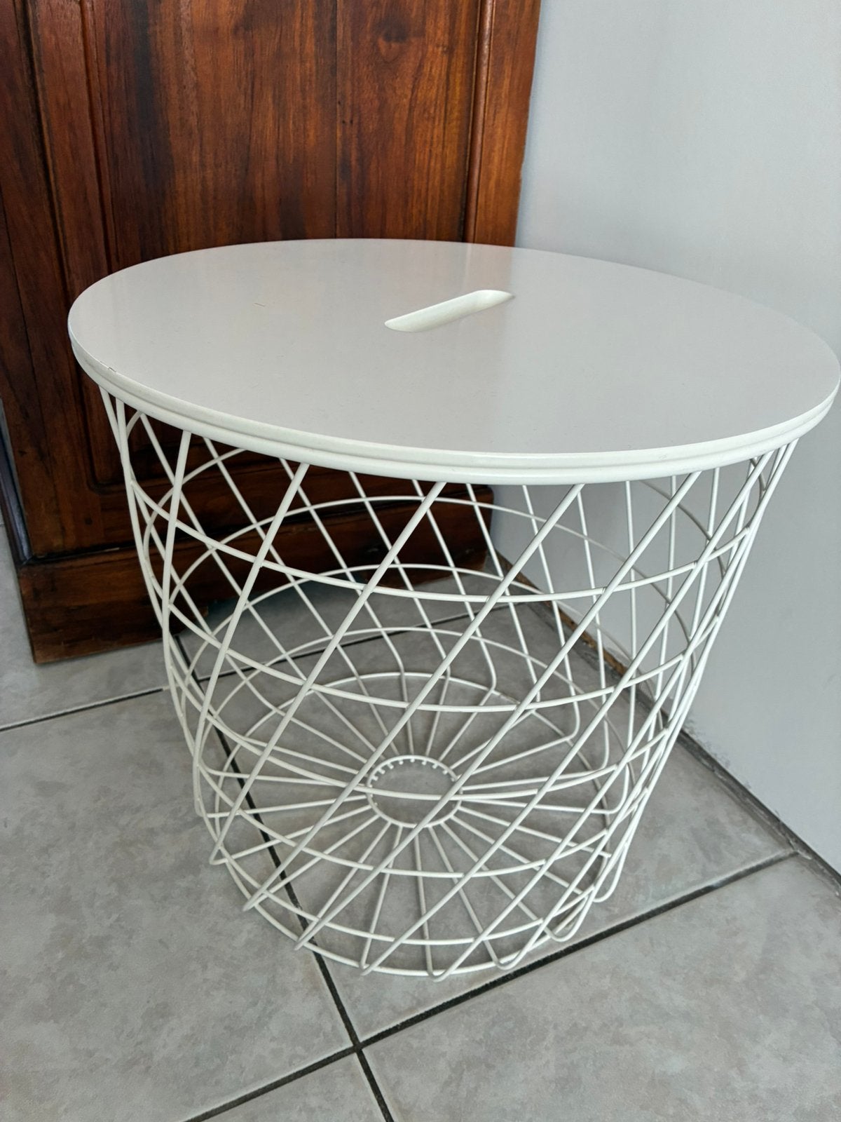 Bijzettafeltje, Rond, Moins de 55 cm, Enlèvement, Utilisé