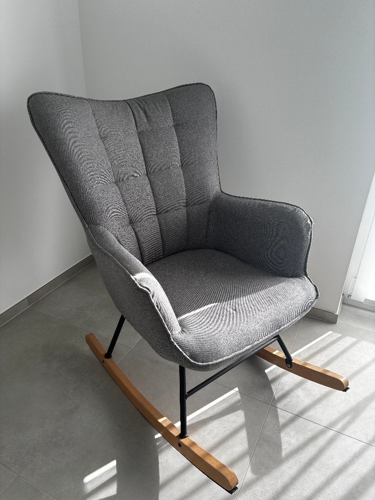 Fauteuil à bascule, 75 à 100 cm, Bois, Comme neuf, Contemporain