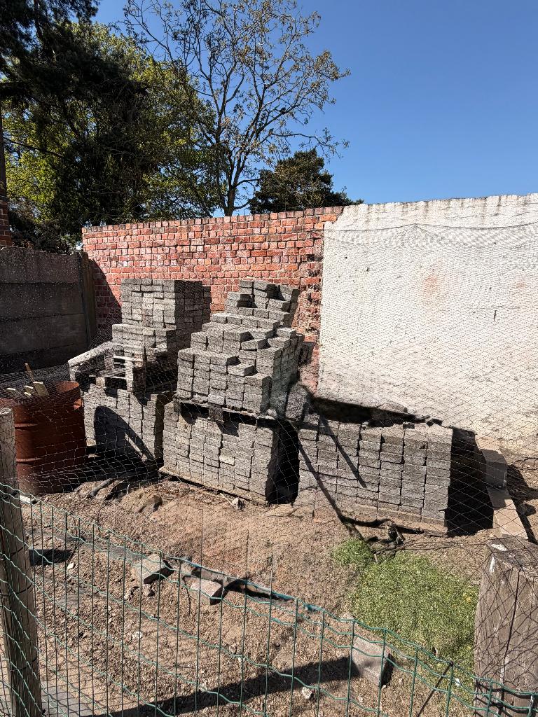 GRATIS getrommelde stenen, Enlèvement, Utilisé, 10 m²² ou plus, Briques