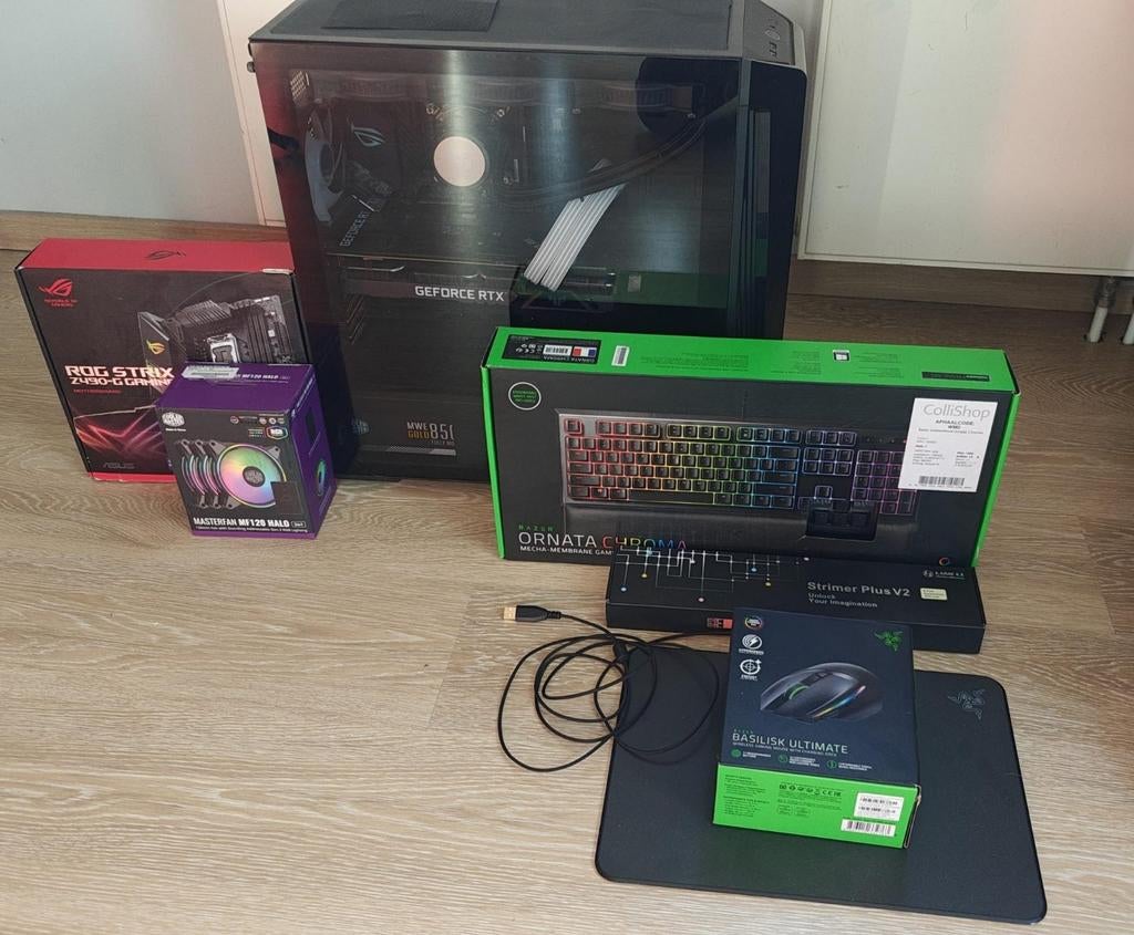 Gaming  pc rtx3070 met toebehoren, Informatique & Logiciels, Ordinateurs de bureau, SSD, Gaming, Enlèvement