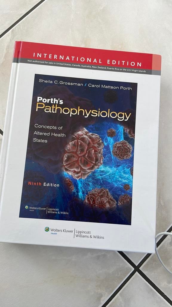 Porths Pathophysiology, 9e édition internationale, Livres, Ésotérisme & Spiritualité, Enlèvement, Neuf, Autres sujets/thèmes, Autres types