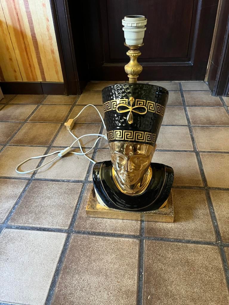 Lampe de table égyptienne vintage — style Néfertiti — rétro, Maison & Meubles, Lampes | Lampes de table, Comme neuf, Enlèvement