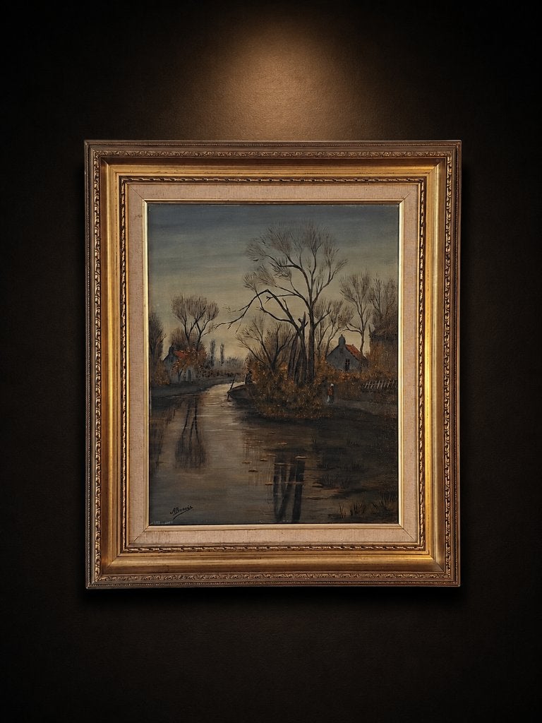 Déjà vu, Antiquités & Art, Art | Peinture | Classique, Enlèvement ou Envoi, Peinture à l'huile, Paysage, Encadré
