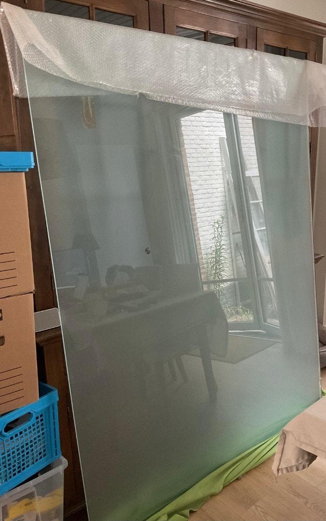 Douchewand in glas, Ophalen, Gebruikt, Glas, Douche
