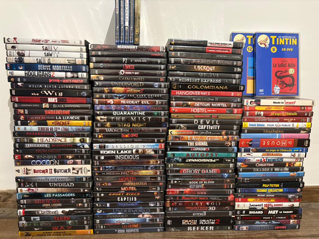 Lot de 125 films dvd et 5 blue-ray, Cd's en Dvd's, Dvd's | Overige Dvd's, Ophalen, Zo goed als nieuw
