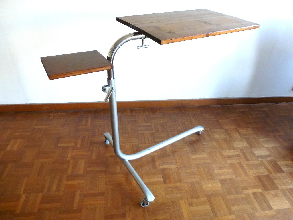 Vintage bedtafel ziekenhuis, Ophalen, Gebruikt, Rechthoekig