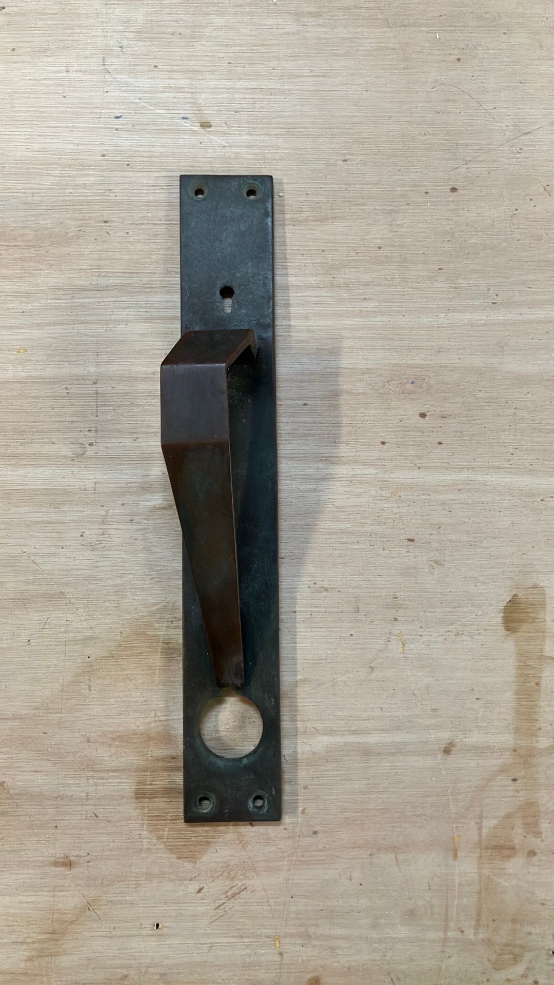 Poignée de porte années 30, Bricolage & Construction, Enlèvement ou Envoi, Utilisé, Cuivre ou Laiton, Loquet ou Poignée