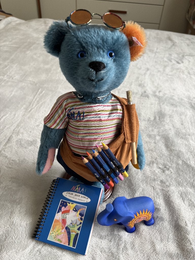 STEIFF Ars Mundi – Teddybeer MARA, Verzamelen, Beren en Cherished Teddies, Ophalen of Verzenden, Zo goed als nieuw, Stoffen beer