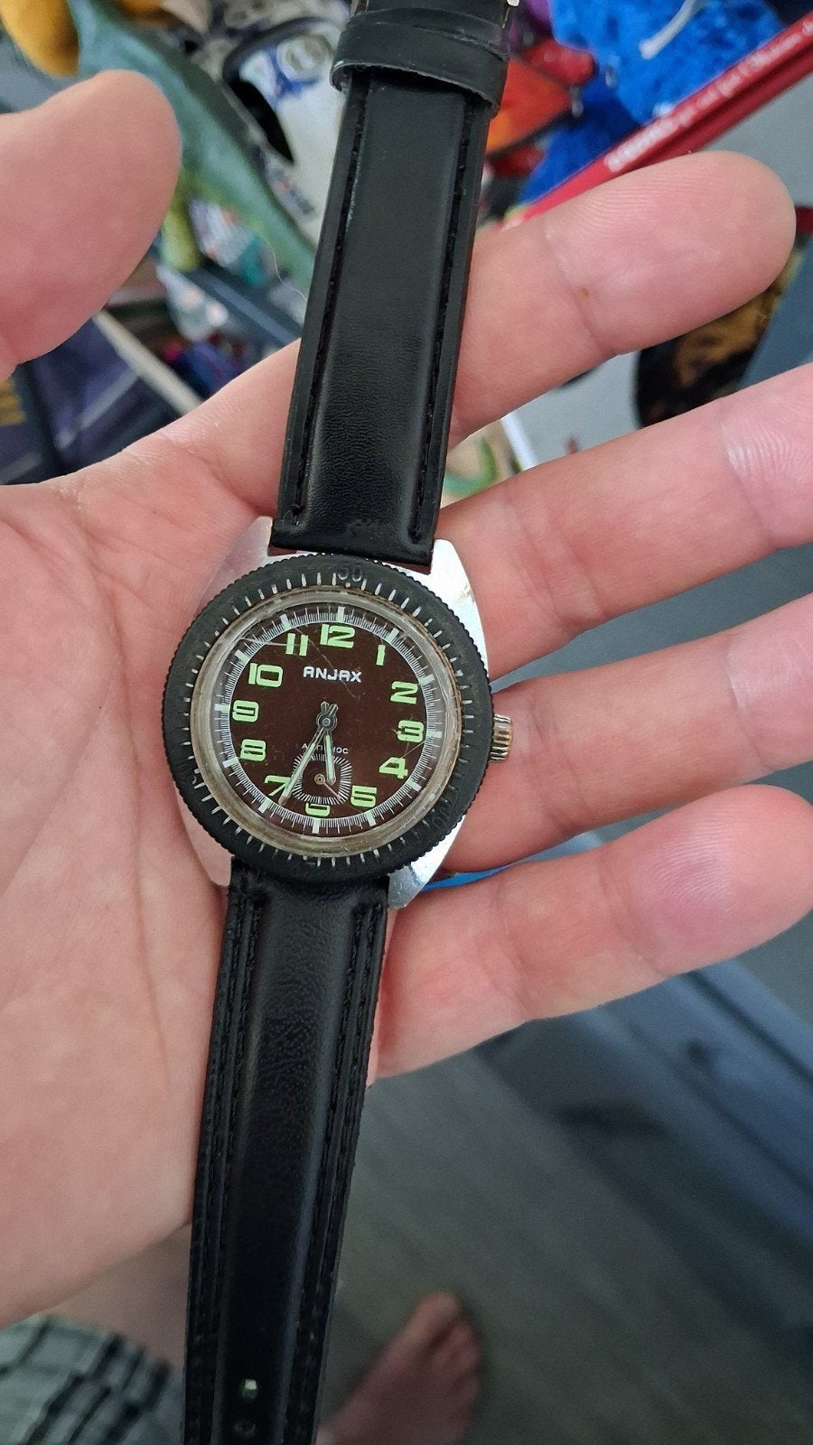 Montre vintage plongée mécanique ANJAX – Skin Diver 70s, Montre-bracelet, Autres marques, Acier, 1960 ou plus tard