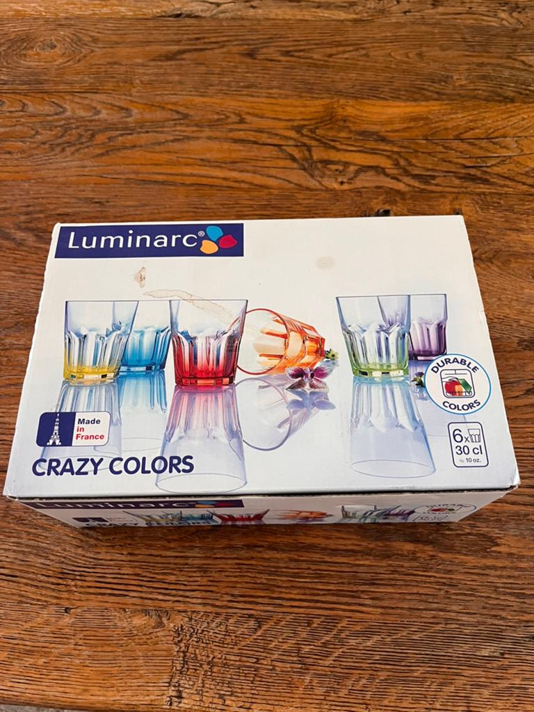Glazen (kleurtjes), Verzamelen, Glas en Drinkglazen, Zo goed als nieuw, Ophalen