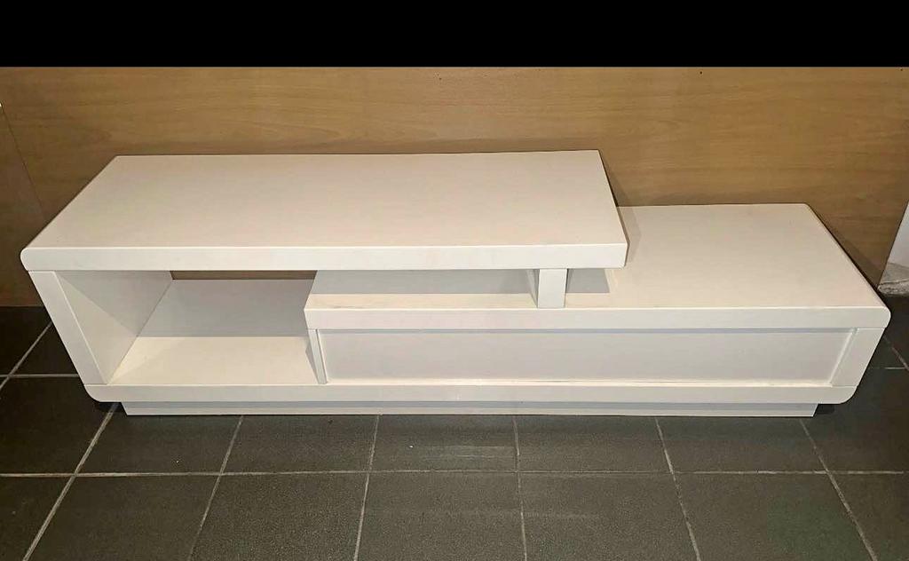 Meuble TV blanc moderne – 160 cm, Enlèvement, Comme neuf
