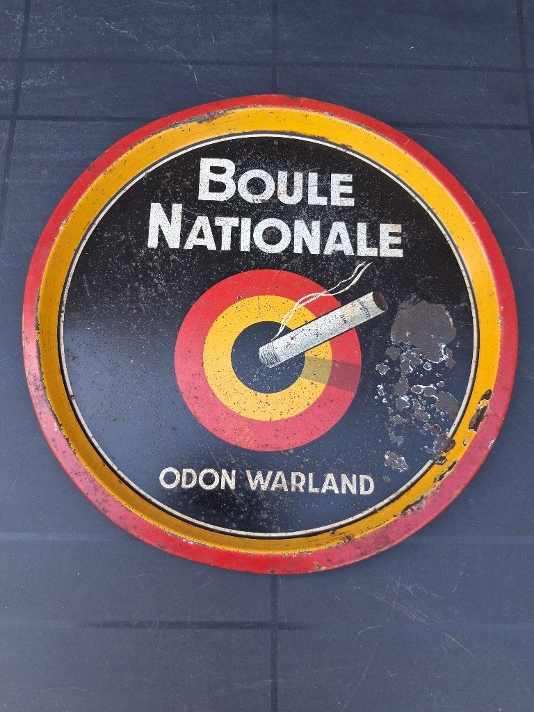 ancien plateau BOULE D'OR ODON WARLAND, Collections, Marques & Objets publicitaires, Enlèvement ou Envoi, Utilisé, Panneau publicitaire
