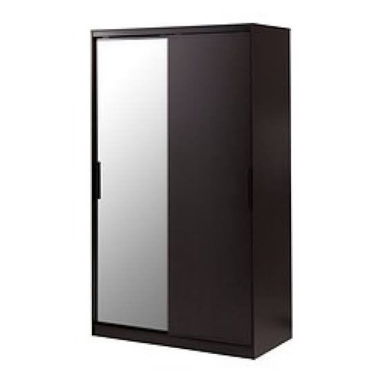 IKEA MORVIK wardrobe kast met schuifdeuren en spiegel, Huis en Inrichting, Ophalen, Met deur(en), Gebruikt, 100 tot 150 cm