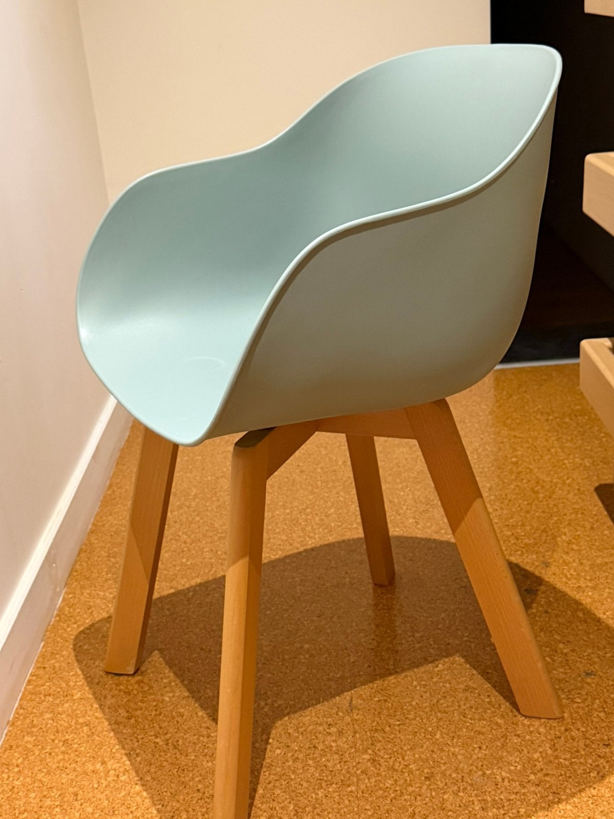 Stoel met kuipje, Maison & Meubles, Comme neuf, Enlèvement, Autres matériaux, Bleu