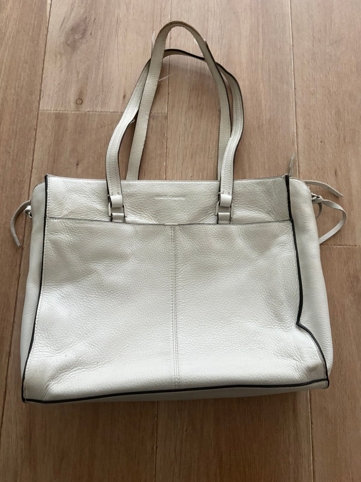 Handtas - Vince Camuto - 100% leer - 35x10x30cm - snow white, Ophalen, Gebruikt, Wit, Handtas