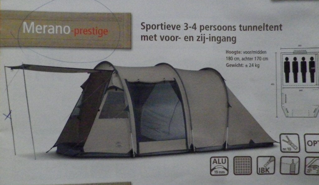 Merano Tent 3 - 4 persoons, Ophalen, Zo goed als nieuw, Tot en met 4