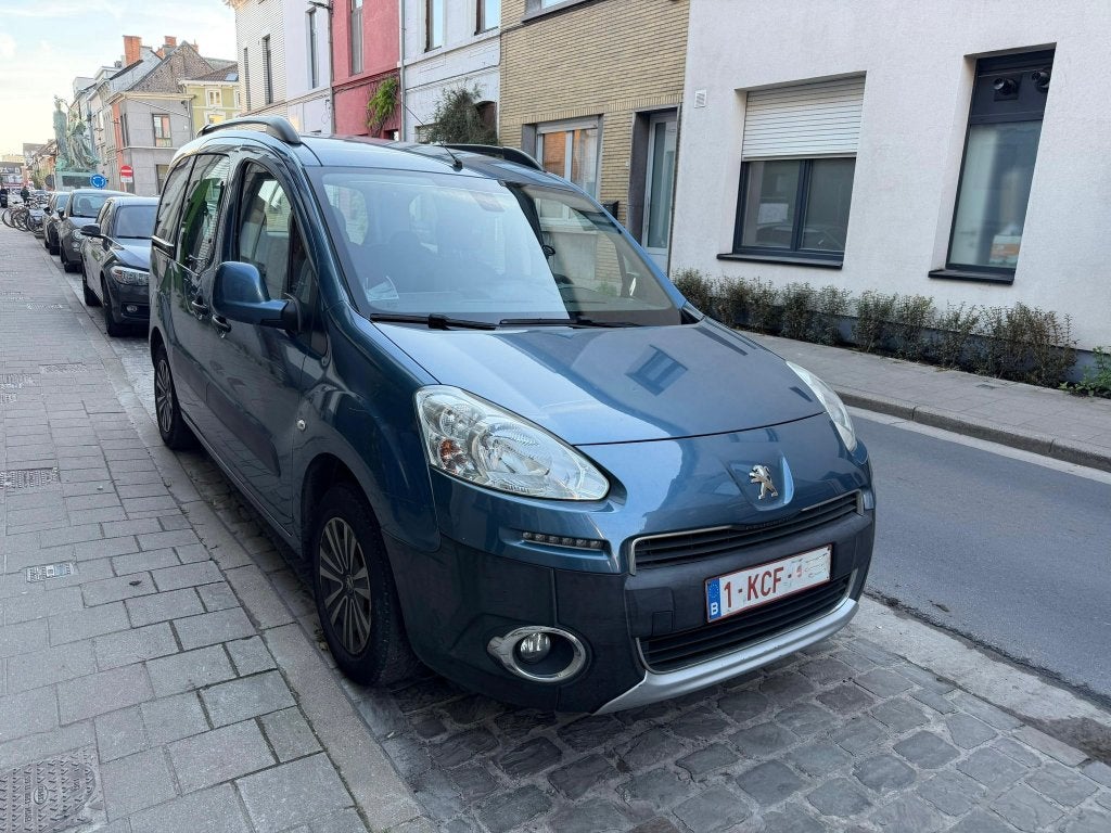 Peugeot Partner Tepee 1.6 Benzine – 2015, Auto's, Euro 5, Blauw, Elektrische ramen, Bedrijf