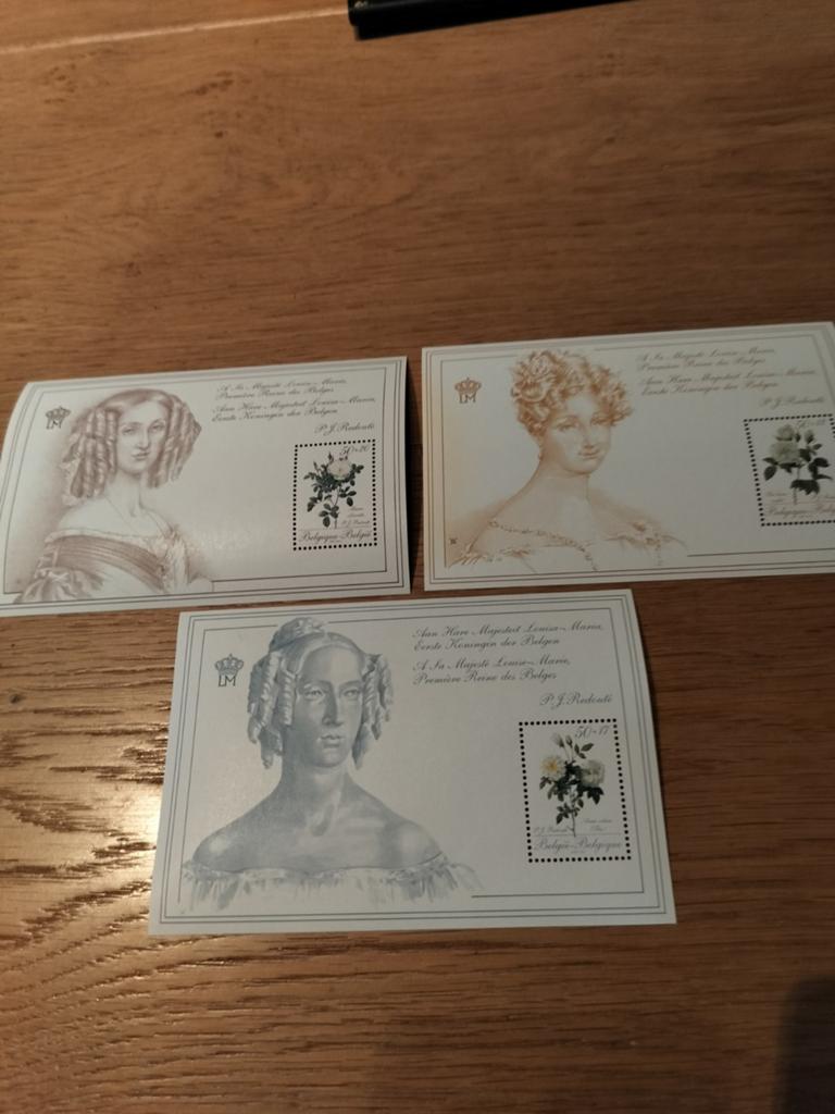 3 velletjes Belgische koninginnen postfris, Postzegels en Munten, Postzegels | Europa | België, Verzenden, Postfris