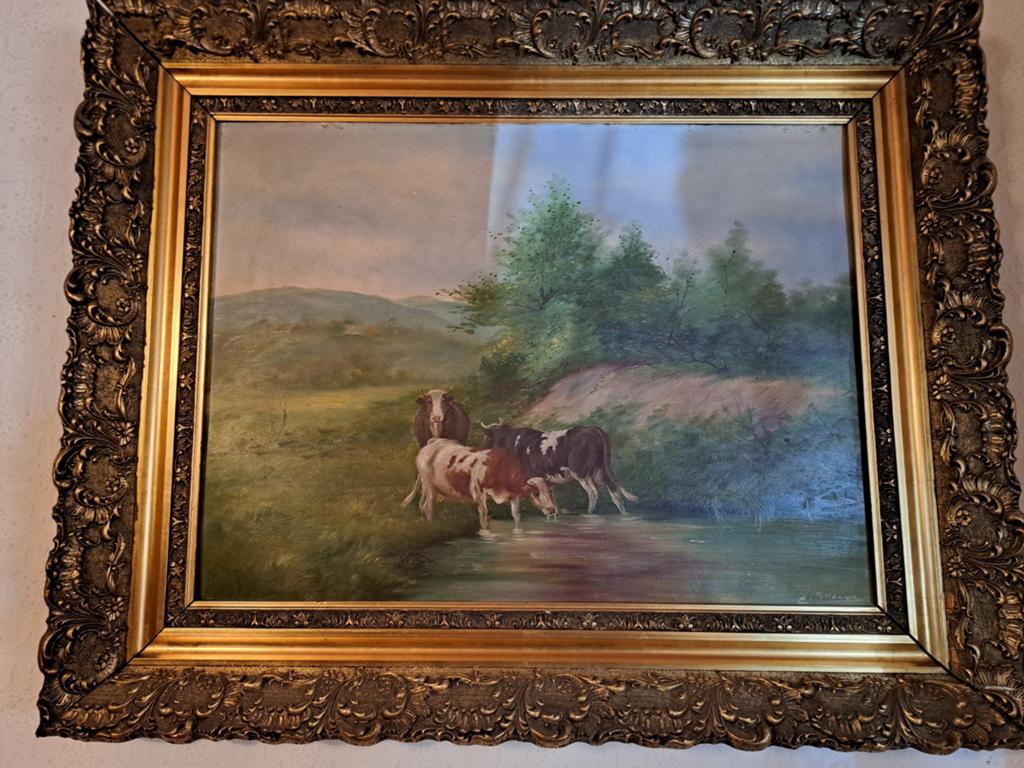 Schilderijen met vergulde baroklijsten, Antiek en Kunst, Kunst | Schilderijen | Klassiek, Ophalen