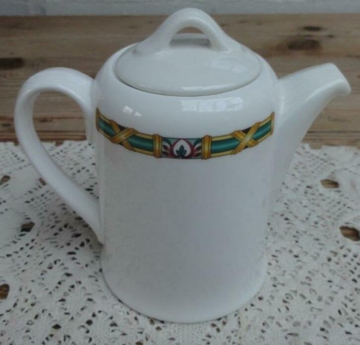 Eenpersoons theepotje Villeroy & Boch met sierrandje, Maison & Meubles, Cuisine | Vaisselle, -, Comme neuf, Autres types, Autres styles
