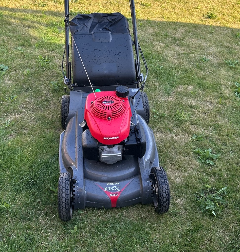 Honda HRX 537 Grasmachine te koop., Tuin en Terras, Cirkelmaaier, Honda, Zo goed als nieuw, Benzine-grasmaaier