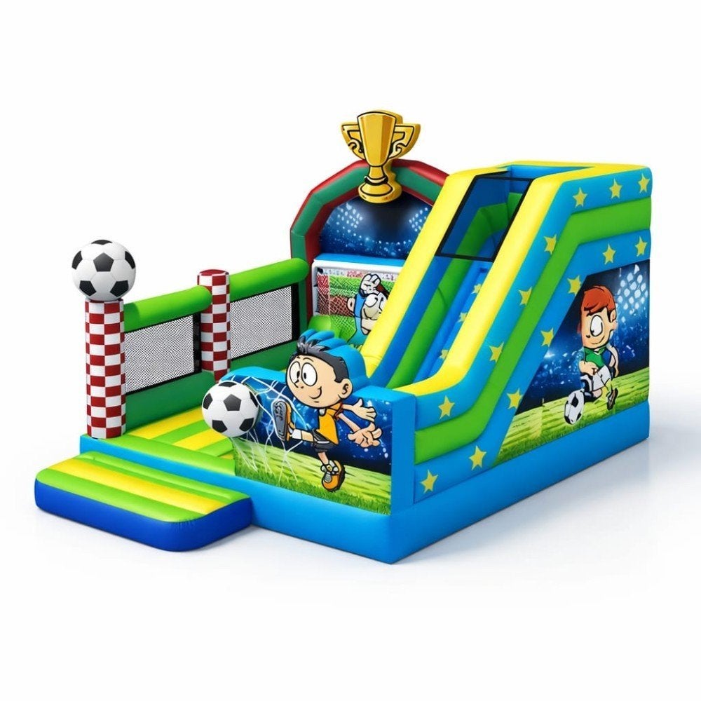 nieuw springkasteel voetbal, Ophalen