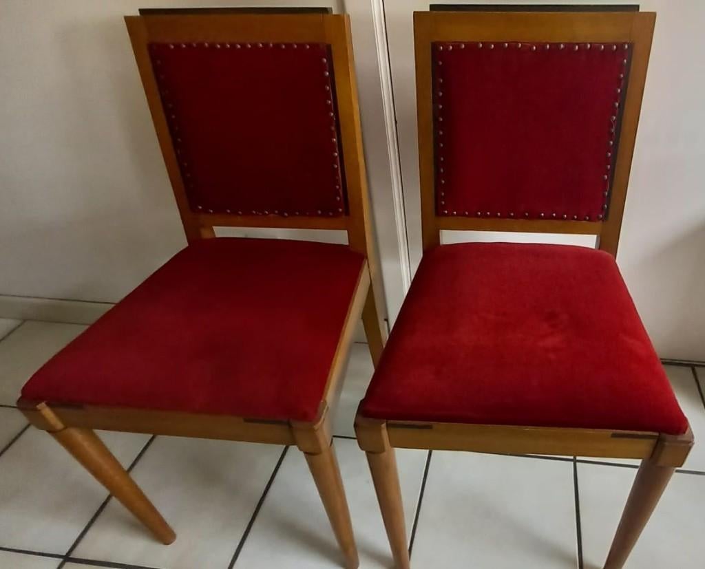 Art deco Set van 2 sierstoelen, ongeveer 80 jaar oud, Antiek en Kunst, Ophalen