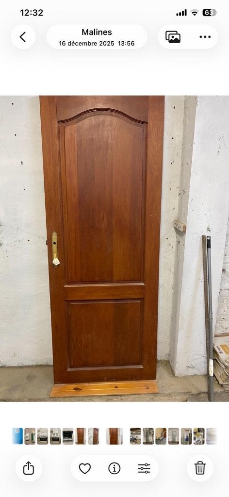 Houten binnendeur, Doe-het-zelf en Bouw, Ophalen, Minder dan 80 cm, Binnendeur, Zo goed als nieuw