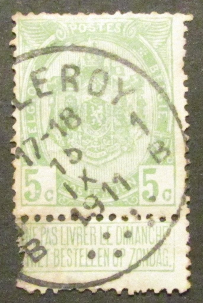 5 centimes estampillé par Léopold II à partir de 1907, Enlèvement ou Envoi, Affranchi, Timbre-poste, Autre