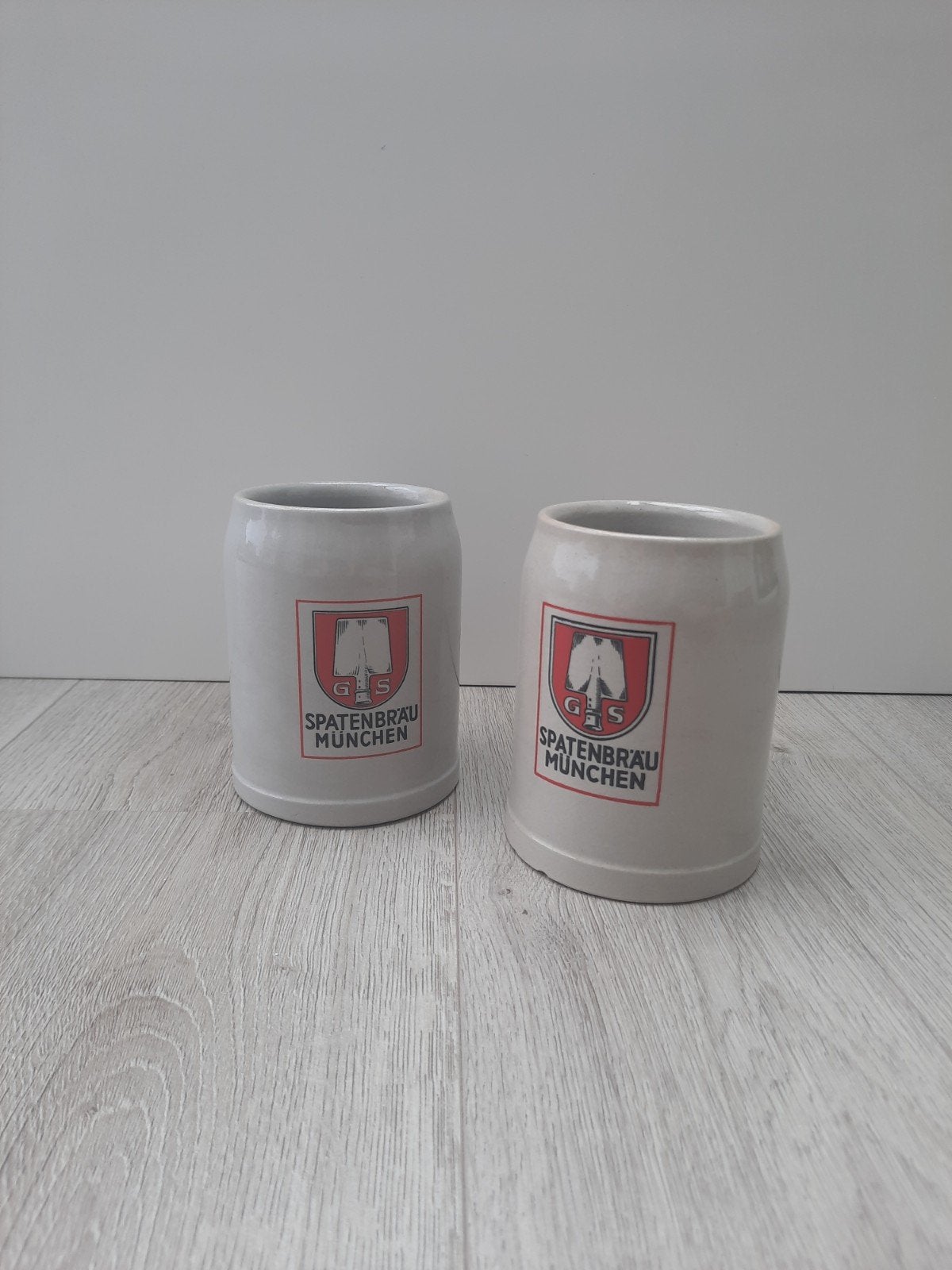 vintage Spatenbräu München bierpullen van 0,3 en 0,4 liter, Collections, Verres & Petits Verres, Enlèvement ou Envoi, Utilisé