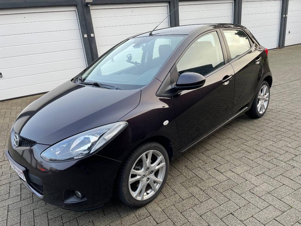 Mazda 2 (2008) – Goed onderhouden – 166.000 km – Sportversie, Auto's, Voorwielaandrijving, 4 deurs, Stof, 140 g/km