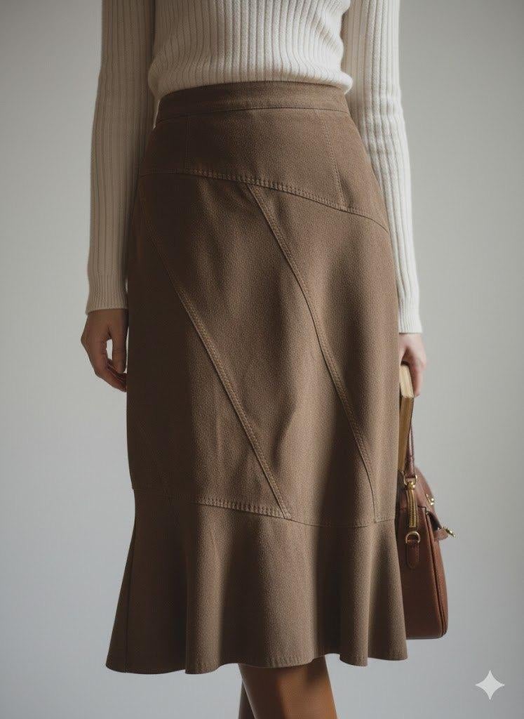 Vintage Daim achtige rok, Vintage, Ophalen of Verzenden, Zo goed als nieuw, Maat 38/40 (M)