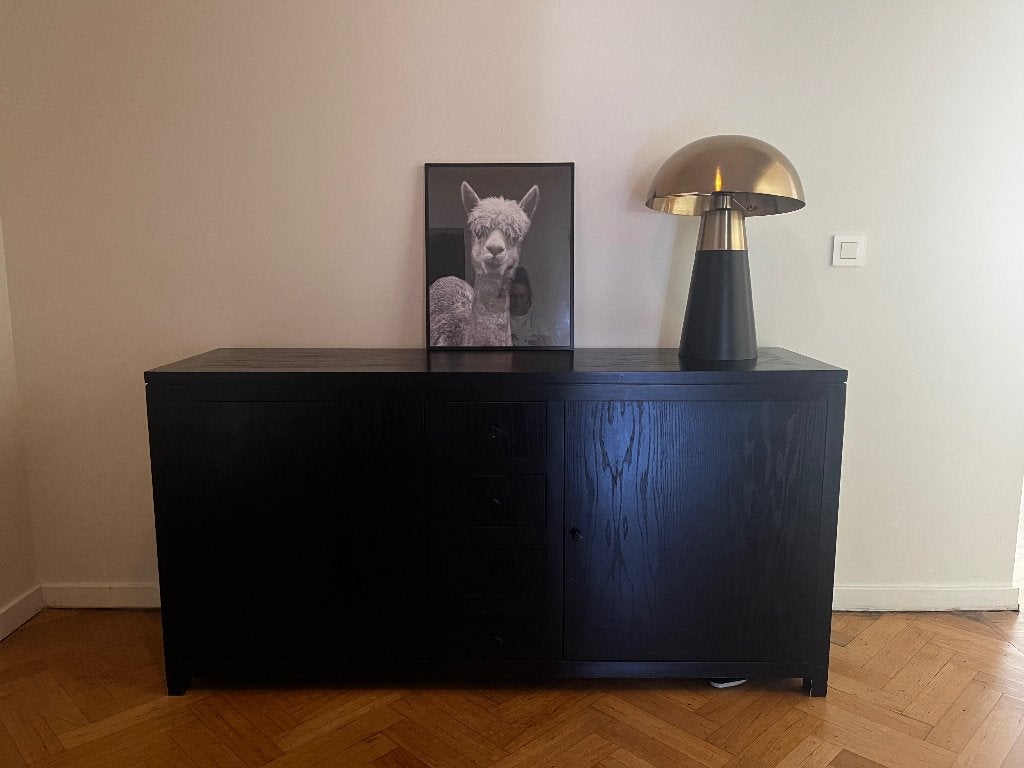 Dark brown wooden sideboard / shoe cabinet, Enlèvement, Utilisé