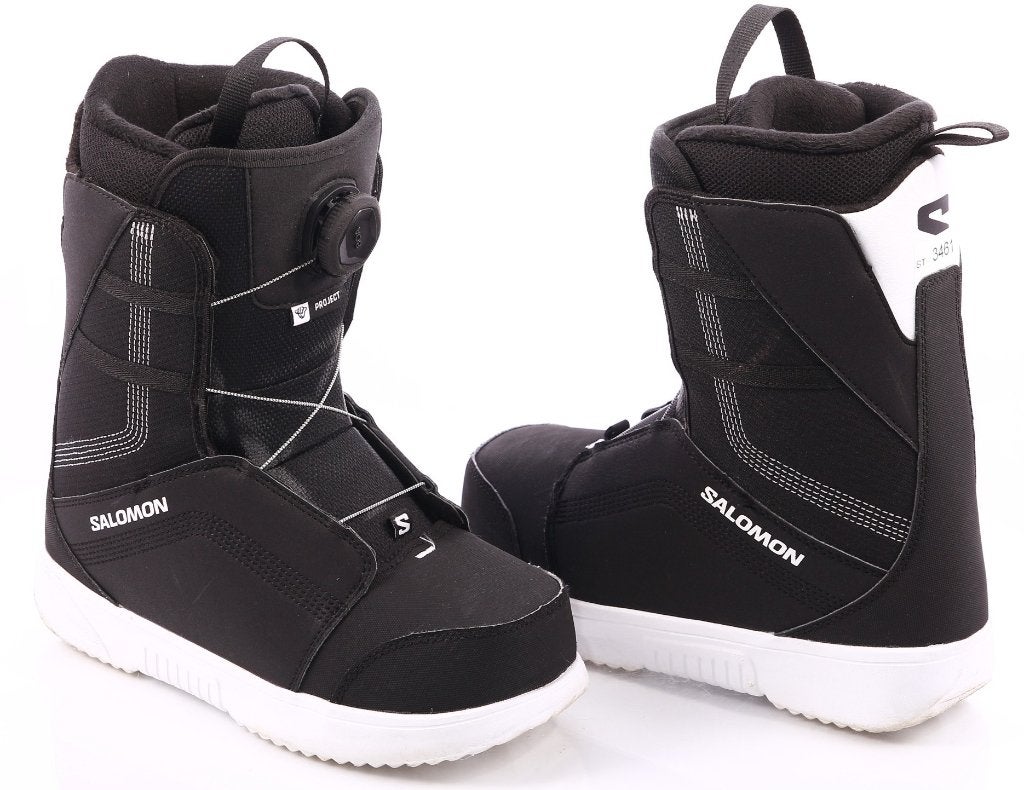 38,5 EU kinder snowboardschoenen SALOMON PROJECT BOA, black, Verzenden, Gebruikt, Schoenen