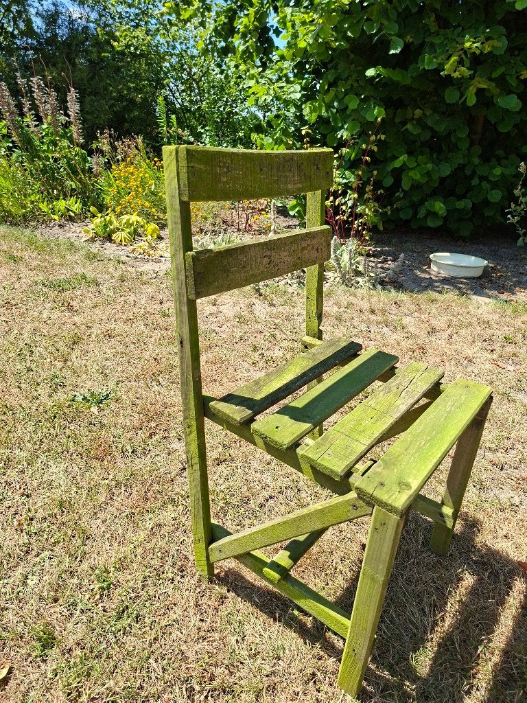 Zelfgemaakte tafel en stoeltjes, Ophalen, Gebruikt, Rechthoekig