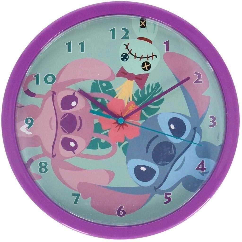 Stitch en Angel Wandklok - Disney Klok, Nieuw, Ophalen of Verzenden, Draadloos, Meerkleurig