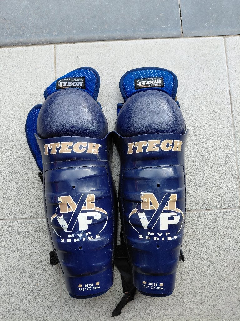Scheenbeschermers ijshockey Itech, Sport en Fitness, IJshockey, Ophalen, Gebruikt, Bescherming