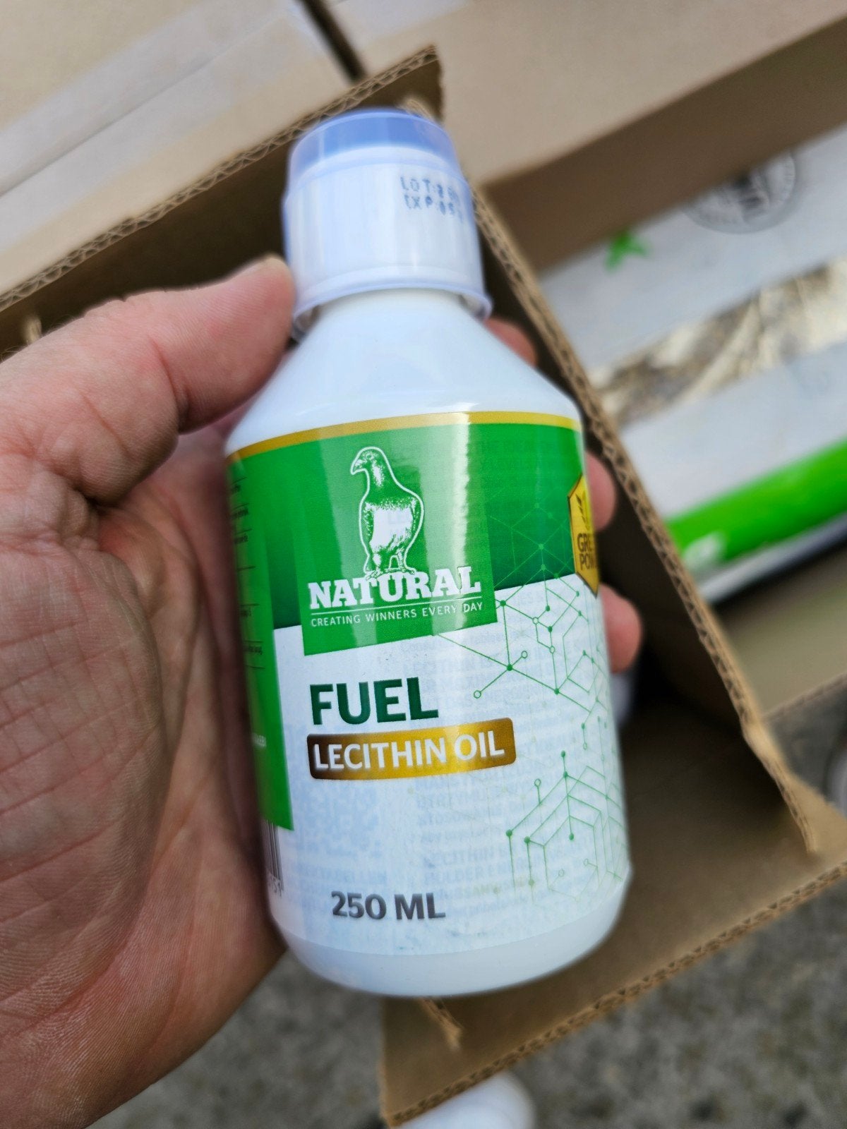 Green Power, « Huile à base de lécithine combustible » 250 m, Enlèvement, Neuf