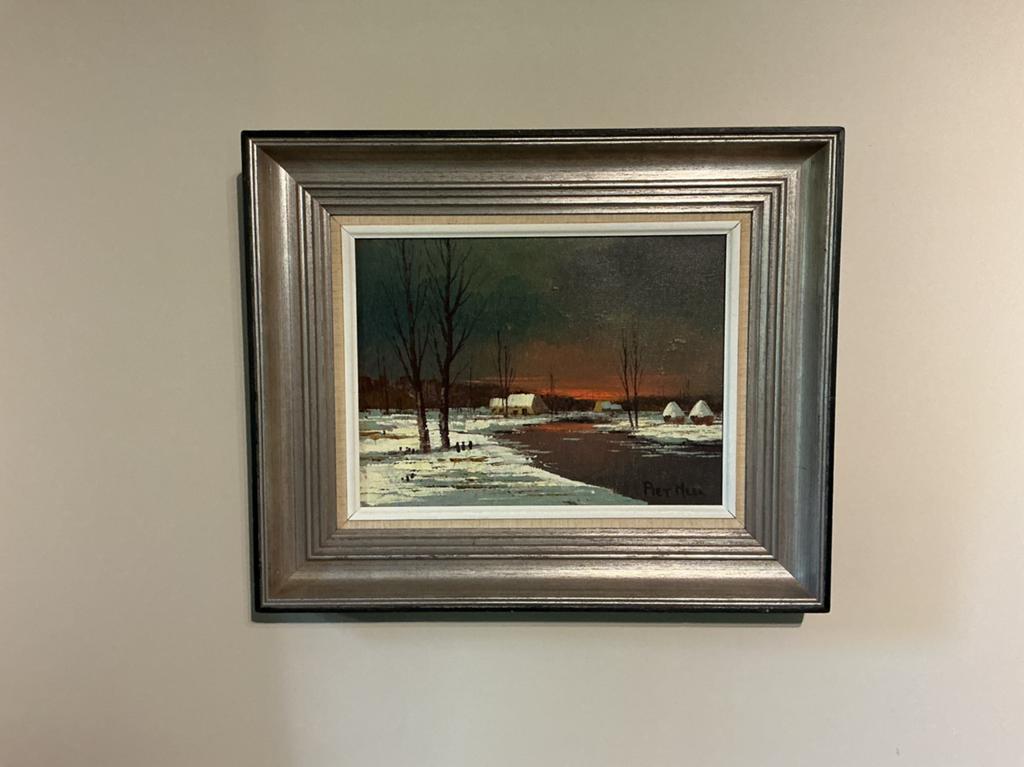 Lot 22. Peinture l'huile. 450/350. Cadre 580/470. Signé., Antiquités & Art, Art | Peinture | Classique, Enlèvement ou Envoi