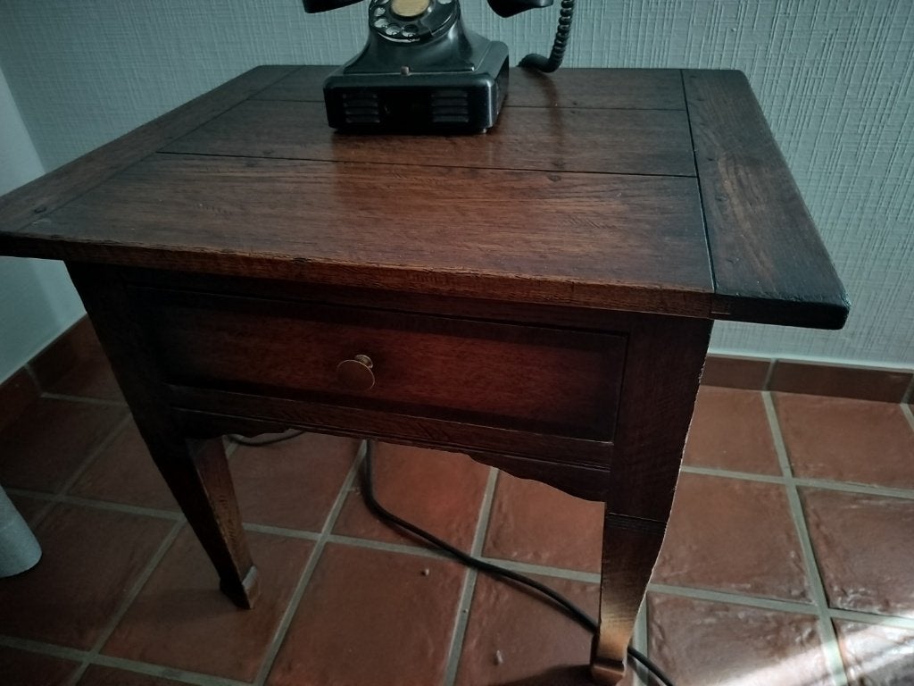 Bijzettafel massief eiken, Huis en Inrichting, Ophalen, Zo goed als nieuw