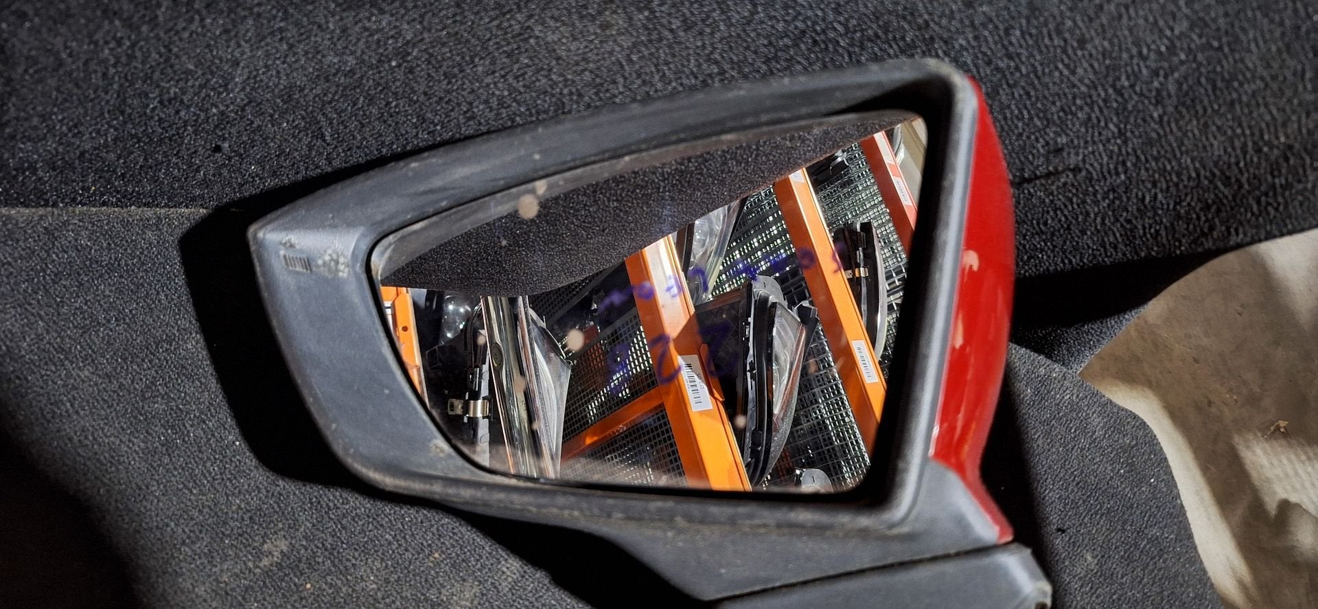 Buitenspiegel Links SEAT Leon (2020-heden) Elektrisch Rood, Gebruikt, -, -, Ophalen of Verzenden