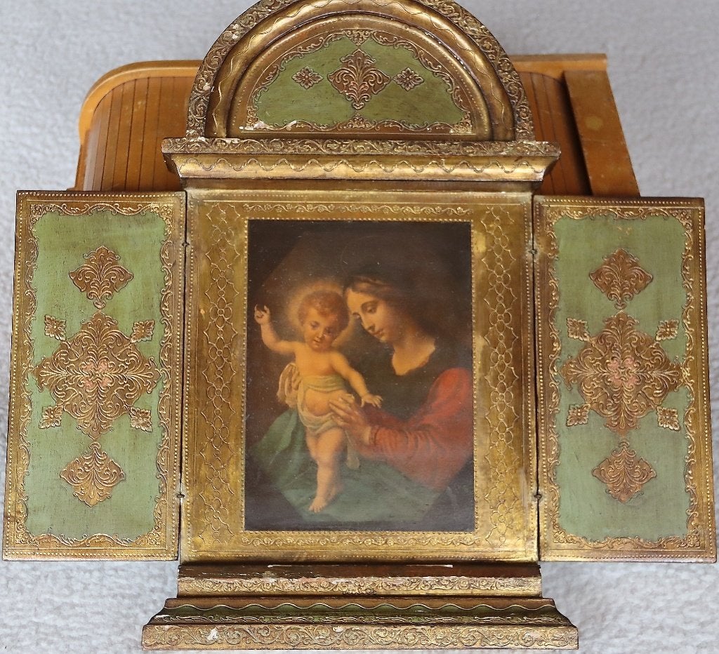 madonna met kind, Ophalen, Gebruikt, 40 cm, Hout