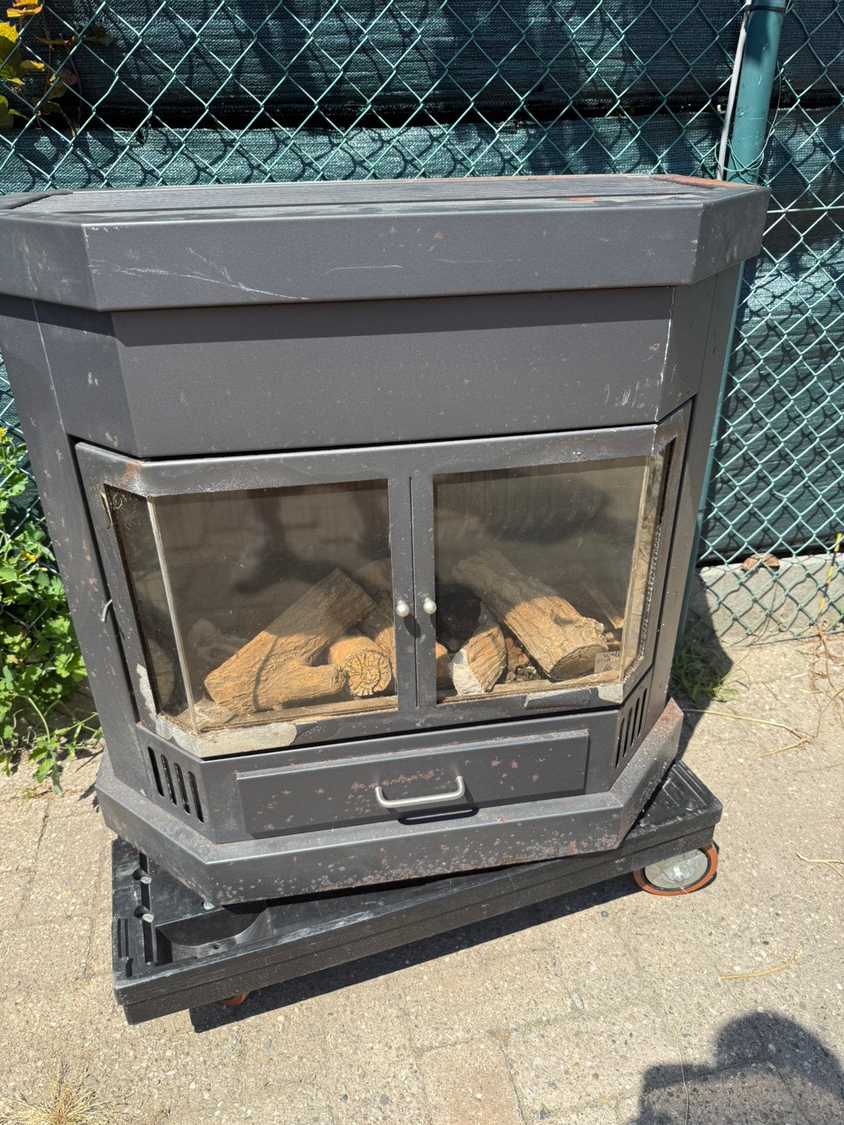 Gaskachel, Huis en Inrichting, Haarden, Ophalen, Gebruikt, Vrijstaande haard, Gashaard