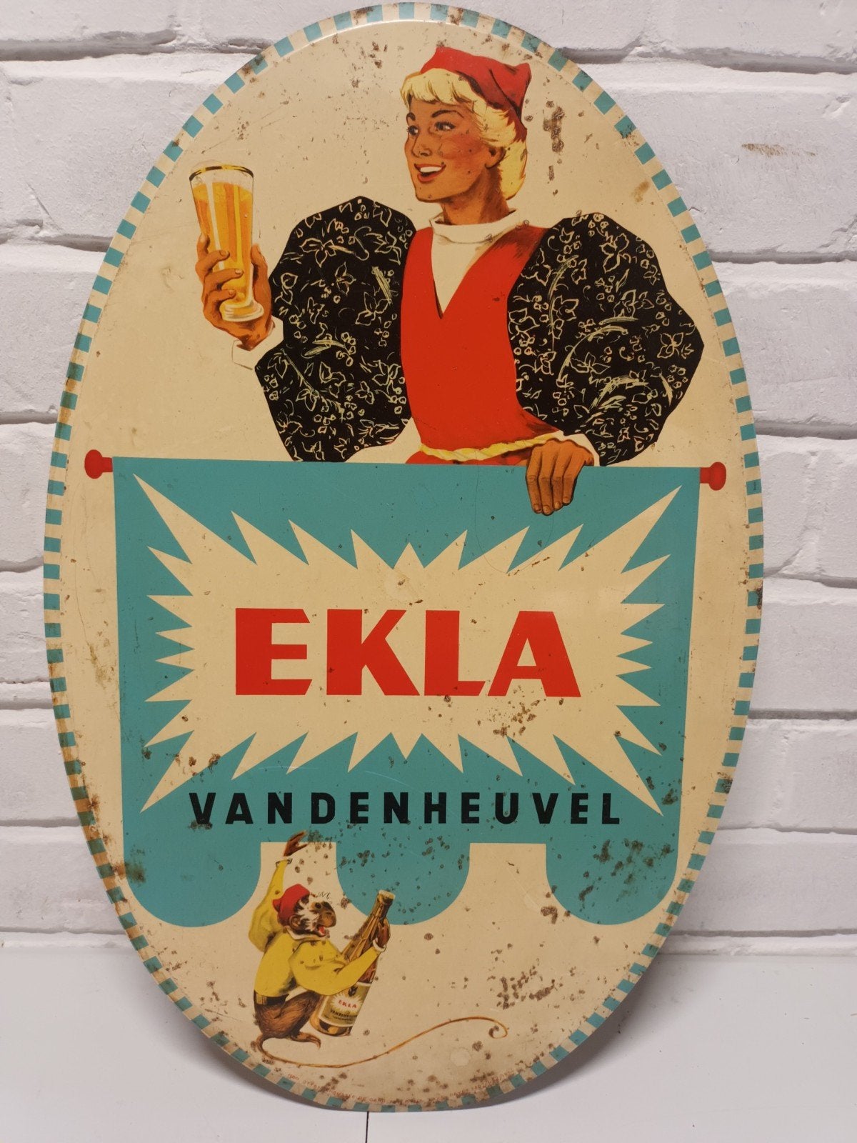 Vintage  reclamebord Ekla Vandenheuvel (jaren 50), Enlèvement ou Envoi